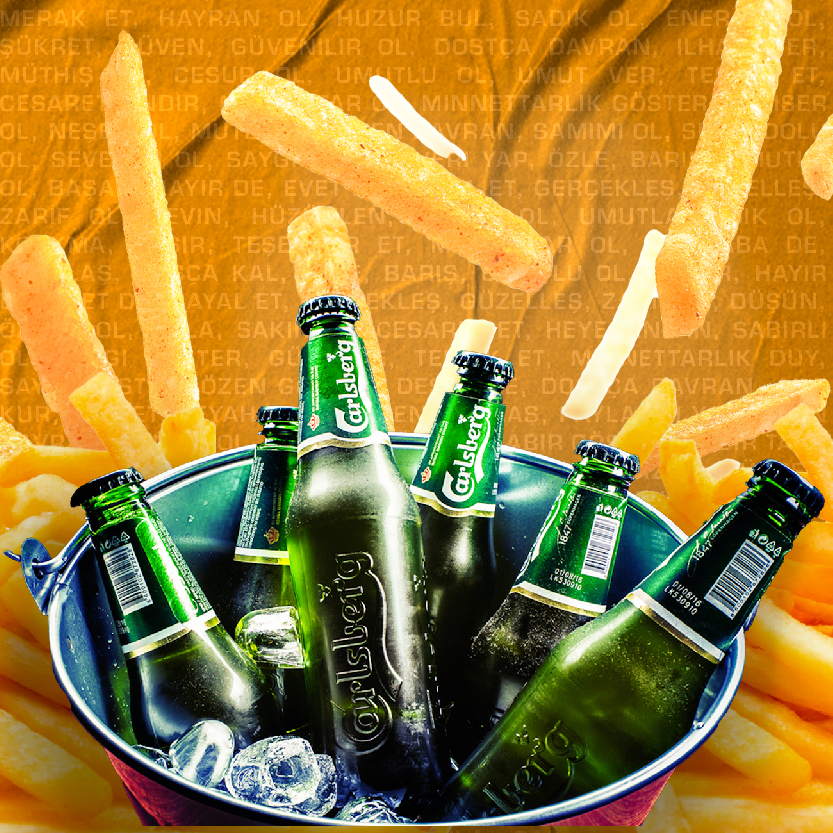 6'lı Bira Kovası ve POPCORN ve CİPS